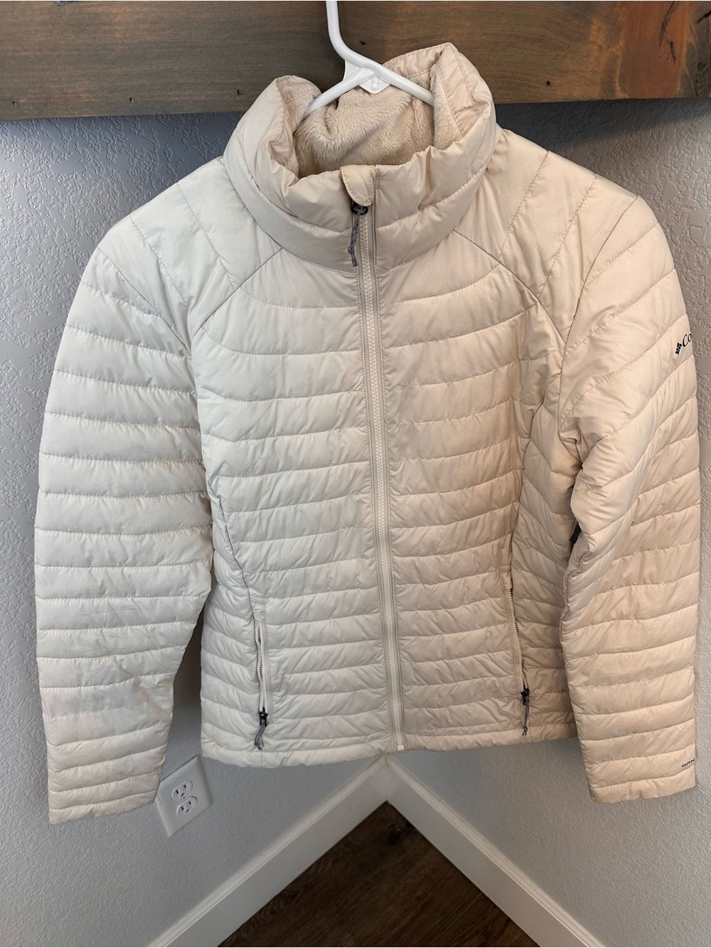 Columbia Cream Quilted Puffer Jacket